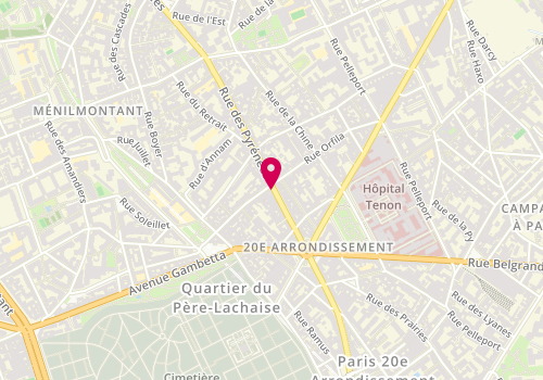 Plan de UY SOK Yu, 257 Rue des Pyrenees, 75020 Paris