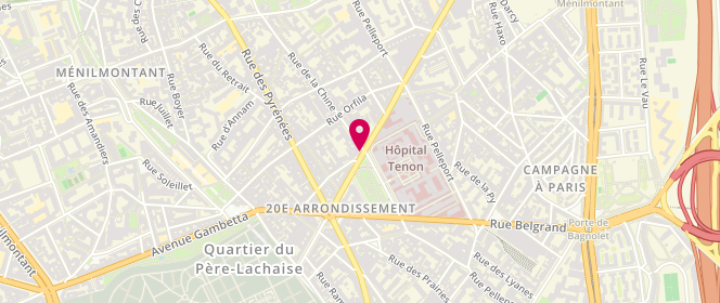 Plan de BENSOUSSAN Jean-Jacques, 93 Avenue Gambetta, 75020 Paris