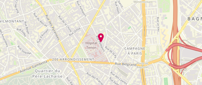Plan de FREOA Damien, 64 Rue Pelleport, 75020 Paris