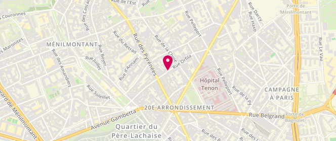 Plan de STRULOVICI Lydia, 55 Rue Orfila, 75020 Paris