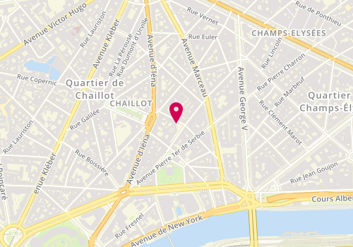 Plan de LECLERCQ Caroline, 21 Rue Georges Bizet, 75116 Paris
