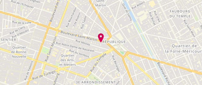Plan de SASPORTES Thierry, 3 Boulevard Saint-Martin, 75003 Paris