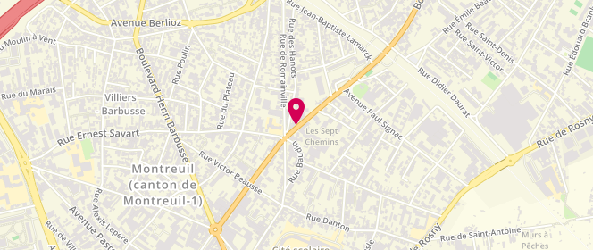Plan de CATTIN Jean Michel, 5 Boulevard Aristide Briand, 93100 Montreuil