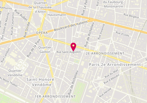 Plan de AZOUZ Mohamed Neji, 10 Rue Saint Augustin, 75002 Paris