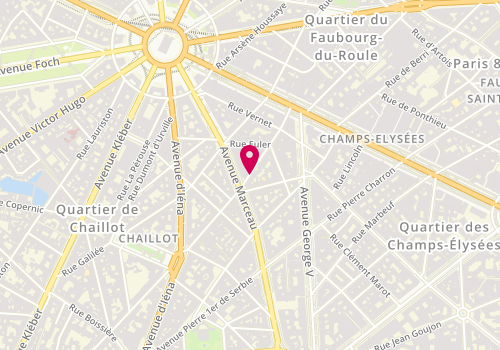 Plan de LAVERDET Catherine, 36 Rue de Bassano, 75008 Paris