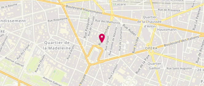 Plan de LALANNE Bruno, 4 Rue Tronchet, 75008 Paris
