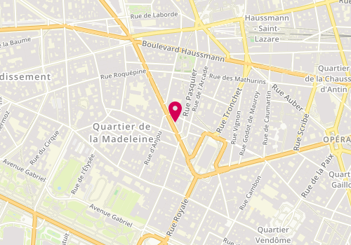 Plan de PONS Annick-Francoise, 10 Boulevard Malesherbes, 75008 Paris