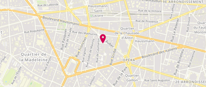 Plan de PREGRE-THOMAS Jocelyne, 9 Rue Boudreau, 75009 Paris