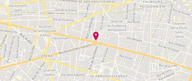 Plan de GATEAU Nicole, 2 Boulevard Haussmann, 75009 Paris