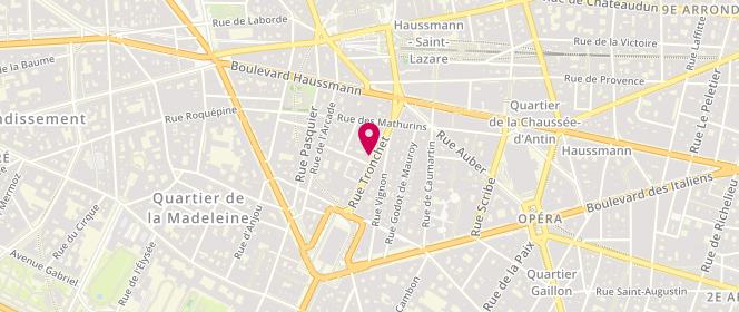 Plan de WOLTER-DESFOSSES Michèle, 21 Rue Tronchet, 75008 Paris