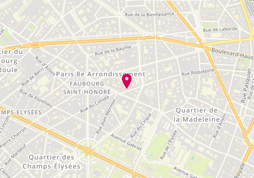 Plan de BERGERET-GALLEY Catherine, 36 Rue de Penthievre, 75008 Paris