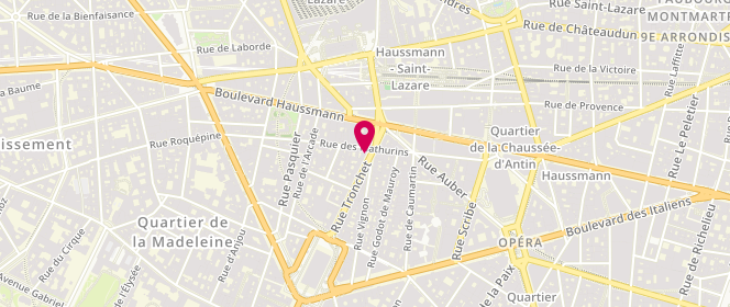 Plan de ROUSSEAU Philippe, 31 Rue Tronchet, 75008 Paris