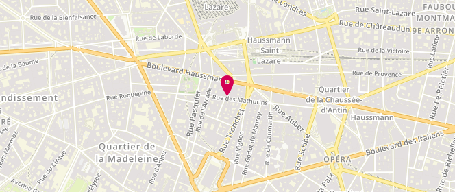 Plan de BORNE Hélène, 36 Rue des Marthurins, 75008 Paris