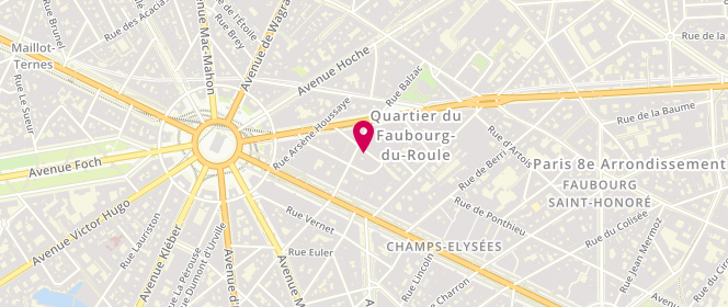 Plan de JABY Marie Pierre, 19 Rue Chateaubriand, 75008 Paris