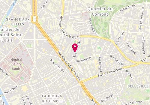 Plan de PONSAR-LANDRE Marguerite, 15 Rue de l'Atlas, 75019 Paris