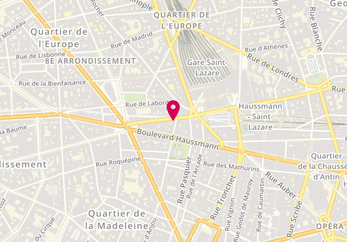 Plan de ZBRANCA-TOPORAS Anca, 13 Rue de la Pepiniere, 75008 Paris