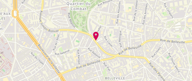 Plan de THIOLLET Christophe, 38 Avenue Simon Bolivar, 75019 Paris