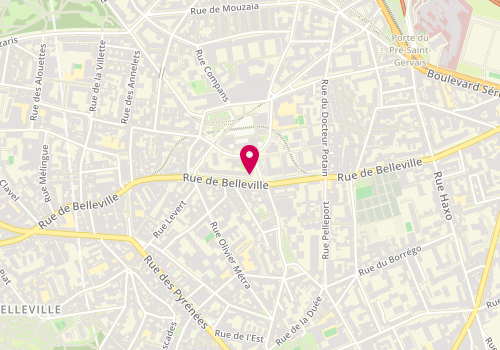 Plan de DUMAS Dana, 213 Rue de Belleville, 75019 Paris