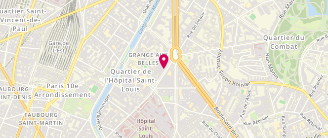 Plan de AWAD Patrick, 61 Rue de la Grange Aux Belles, 75010 Paris