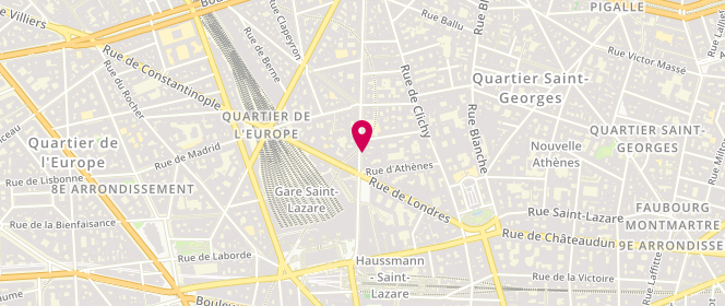 Plan de DULIOUST Judith, 44 Rue d'Amsterdam, 75009 Paris