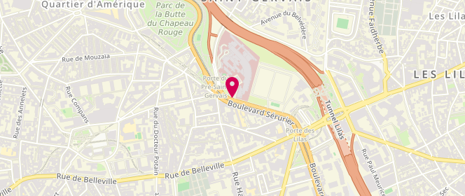 Plan de SURGET Elodie, 48 Boulevard Serurier, 75019 Paris