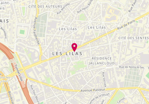 Plan de CASTEX-LEFEBVRE Mireille, 10 Boulevard de la Liberte, 93261 Les Lilas