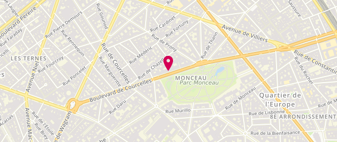Plan de PASTINELLI Hélène, 72 Boulevard de Courcelles, 75017 Paris