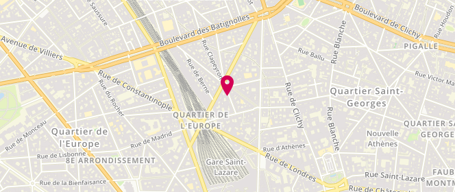 Plan de COURTY Baptiste, 9 Rue de Turin, 75008 Paris