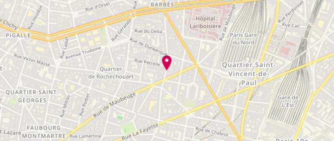 Plan de SOUDY Carole, 130 Rue du Faubourg Poissonnière, 75010 Paris