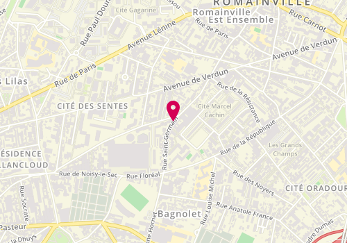 Plan de VERCAMER Cécile, 91 Rue Saint Germain, 93230 Romainville