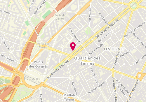 Plan de MAHDJOUBI Amîr, 206 Boulevard Pereire, 75017 Paris