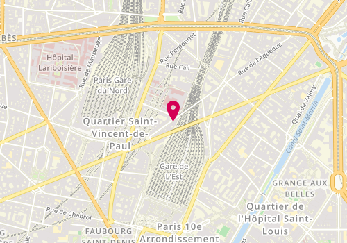 Plan de MOREAU Nathalie, 16 Rue de l'Aqueduc, 75010 Paris