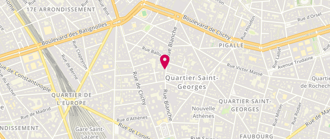 Plan de LONGCHAMPT Elisabeth, 47 Rue Blanche, 75009 Paris