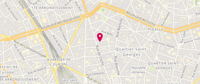 Plan de POUZOULET Julien, 4 Rue du Cardinal Mercier, 75009 Paris