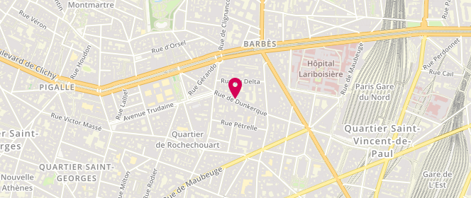 Plan de MALLARD-GAUDIOT Brigitte, 54 Rue de Dunkerque, 75009 Paris
