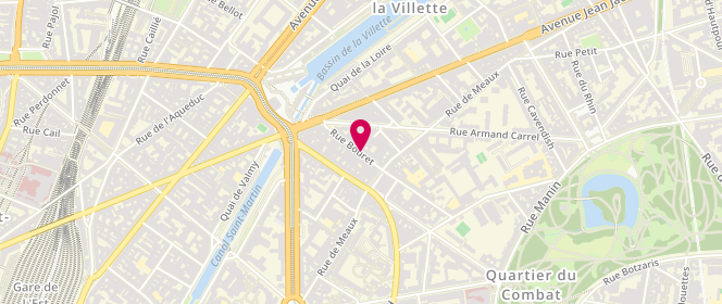 Plan de MEDJHOUL Aicha, 44 Rue Bouret, 75019 Paris