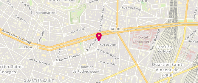 Plan de BLONDIN-MOGUELET Sophie, 88 Rue de Rochechouart, 75009 Paris