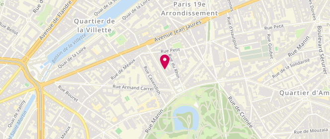 Plan de DEROUINEAU Jean, 12 Avenue de Laumiere, 75019 Paris