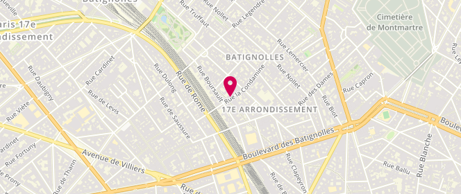 Plan de MARZO-LEJOYEUX Claudine, 84 Rue la Condamine, 75017 Paris