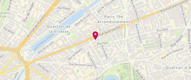 Plan de BIZET Dominique, 100 Rue de Meaux, 75019 Paris
