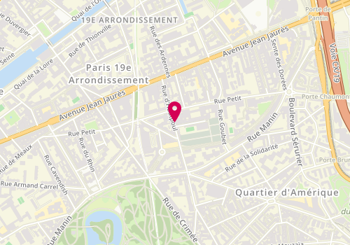 Plan de TROUSSIER Sébastien, 56 Rue d'Hautpoul, 75019 Paris
