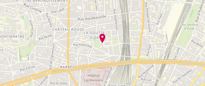 Plan de GESQUIERE Anne, 7 Rue Saint Luc, 75018 Paris