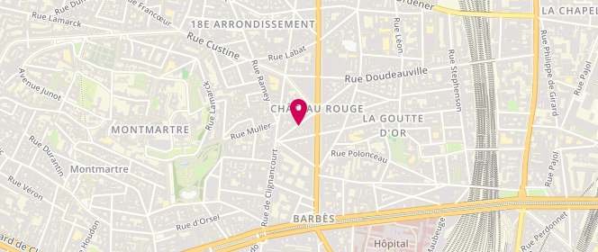 Plan de GUERRERO Marianne, 14 Rue Poulet, 75018 Paris