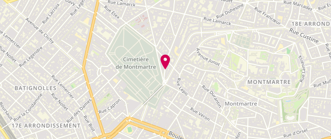 Plan de DELACROIX Géraldine, 8 Rue Damrémont, 75018 Paris