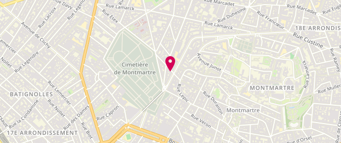 Plan de BERREUR Sylvie, 7 Rue Tourlaque, 75018 Paris