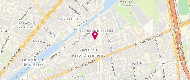 Plan de COLMANT Aurélie, 21 Rue de l'Ourcq, 75019 Paris