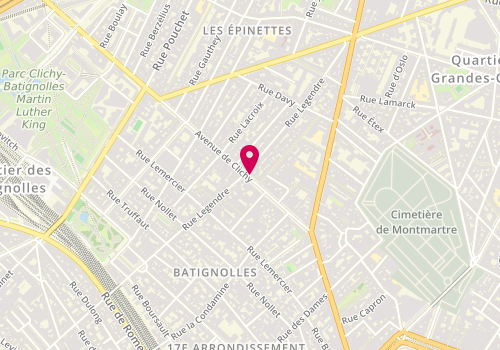 Plan de SOWINSKA-MASTORI Zofia, 96 Avenue de Clichy, 75017 Paris