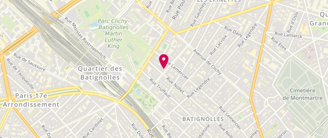 Plan de BOUFFIOUX Nathalie, 23 Rue Brochant, 75017 Paris