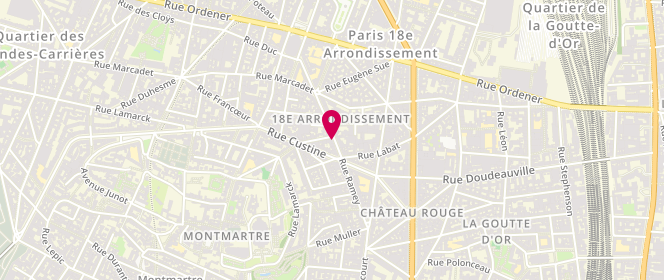 Plan de BRUNEAU Gaston, 41 Rue Ramey, 75018 Paris