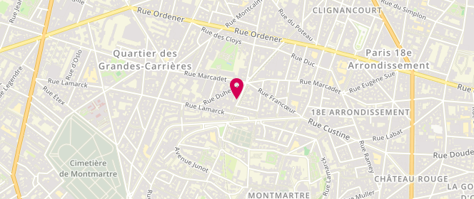 Plan de AVRIL Laurence, 17 Rue de la Fontaine du But, 75018 Paris